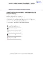 Dog-Friendly Accommodation: Specialty OTAs and Decision-Making