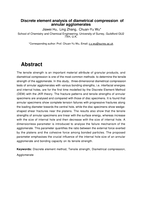 Discrete element analysis of diametrical compression of annular agglomerates