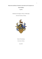 Homework and Remote Schoolwork Antecedents and Consequences in School Children