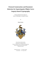 Protocol Construction and Parameter Selection for Supersingular Elliptic Curve Isogeny-based Cryptography