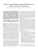 Golden Angle Modulation Aided OFDM-IM for an Arbitrary Number of Subcarriers