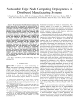 Sustainable Edge Node Computing Deployments in Distributed Manufacturing Systems