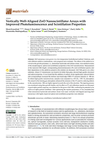 Vertically Well-Aligned ZnO Nanoscintillator Arrays with Improved Photoluminescence and Scintillation Properties