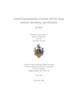 Learned representations of artistic style for image retrieval, description, and stylization
