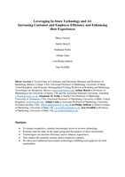 Leveraging In-Store Technology and AI: Increasing Customer and Employee Efficiency and Enhancing  their Experiences