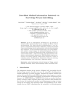 Zero-Shot Medical Information Retrieval via Knowledge Graph Embedding