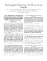 Electromagnetic Metasurfaces for 5G-and-beyond Networks