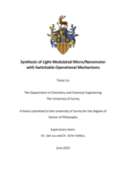 Synthesis of Light-Modulated Micro/Nanomotor with Switchable Operational Mechanisms