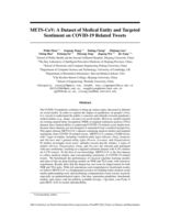 METS-CoV: A Dataset of Medical Entity and Targeted Sentiment on COVID-19 Related Tweets