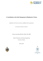 A Contribution to the Safe Management of Radioactive Wastes