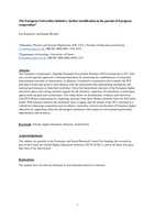 The European Universities Initiative: further stratification in the pursuit of European cooperation?