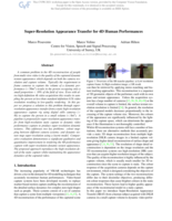 Super-Resolution Appearance Transfer for 4D Human Performances
