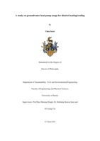 A study on groundwater heat pump usage for district heating/cooling