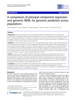 A comparison of principal component regression and genomic REML for genomic prediction across populations