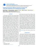 Predictive formulas for different measures of cheese yield using milk composition from individual goat samples