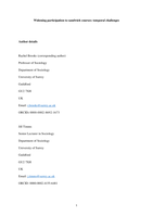 Widening participation to sandwich courses: temporal challenges