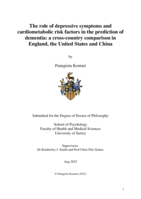 The role of depressive symptoms and cardiometabolic risk factors in the prediction of dementia: a cross-country comparison in England, the United States and China