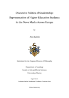 Discursive Politics of Studentship: Representation of Higher Education Students in the News Media Across Europe