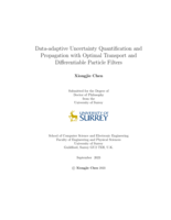 Data-adaptive Uncertainty Quantification and Propagation with Optimal Transport and Differentiable Particle Filters
