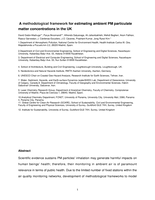 A methodological framework for estimating ambient PM??? particulate matter concentrations in the UK