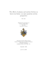 The effects of plasma and nuclear friction on heavy-ion fusion: an open quantum system perspective
