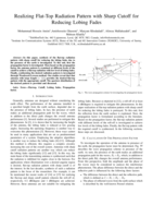 Realizing Flat-Top Radiation Pattern with Sharp Cutoff for Reducing Lobing Fades