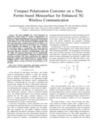 Compact Polarization Converter on a Thin Ferrite-based Metasurface for Enhanced 5G Wireless Communication