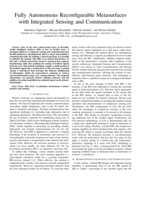 Fully Autonomous Reconfigurable Metasurfaces with Integrated Sensing and Communication