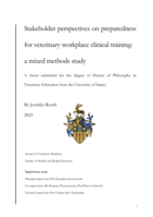 Stakeholder perspectives on preparedness for veterinary workplace clinical training: a mixed methods study