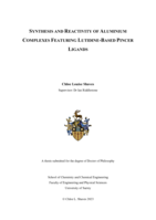 Synthesis and Reactivity of Aluminium Complexes Featuring Lutidine-Based Pincer Ligands