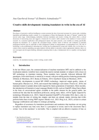 Creative skills development: training translators to write in the era of AI