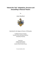 ‘Attend the Tale’: Adaptation, Structure and Storytelling in Musical Theatre