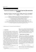 Numerical evaluation on sub-Nyquist spectrum reconstruction methods