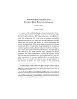 The Irish constitution and common good constitutionalism