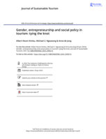 Gender, entrepreneurship and social policy in tourism: tying the knot