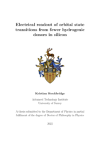 Electrical readout of orbital state transitions from fewer hydrogenic donors in silicon