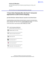 "I Have Only Checked after the Event": Consumer Approaches to Safe Online Shopping