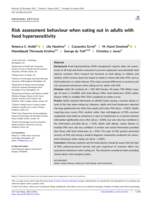 Risk assessment behaviour when eating out in adults with food hypersensitivity