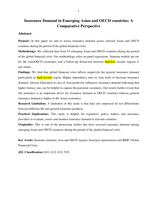 Insurance demand in emerging Asian and OECD countries: a comparative perspective