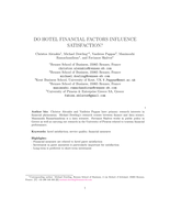 Do hotel financial factors influence satisfaction?