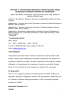 The role of environmental sensitivity in post-traumatic stress symptoms in Lebanese children and adolescents