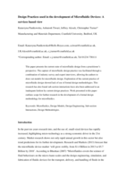 Design practices used in the development of microfluidic devices: a services-based view