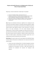 Popular and Scientific Discourse on Antidepressants in Britain and China: A Corpus-based Study