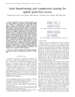 Joint beamforming and compressed sensing for uplink grant-free access