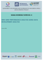 SUSTAINABILITY, INCLUSIVENESS AND GOVERNANCE OF MINI-GRIDS IN AFRICA (SIGMA) RESEARCH PROJECT ACKNOWLEDGEMENT