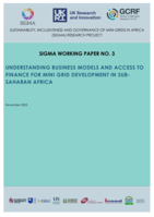 SUSTAINABILITY, INCLUSIVENESS AND GOVERNANCE OF MINI-GRIDS IN AFRICA (SIGMA) RESEARCH PROJECT Acknowledgement