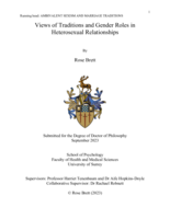 Views of Traditions and Gender Roles in Heterosexual Relationships