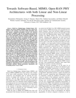 Toward Software-Based, MIMO, Open-RAN PHY Architectures with Both Linear and Non-Linear Processing
