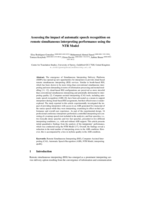 Assessing the impact of automatic speech recognition on remote simultaneous interpreting performance using the NTR Model