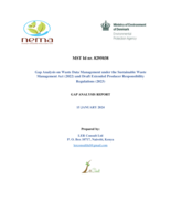 Gap Analysis on Waste Data Management under the Sustainable Waste Management Act (2022) and Draft Extended Producer Responsibility Regulations (2023): GAP ANALYSIS REPORT